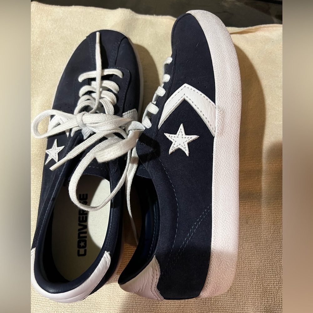 Converse Leather Accent One Star Low Top Sneakers - Navy